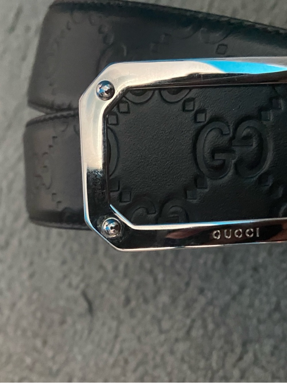 GUCCI Men’s Black Leather Belt
